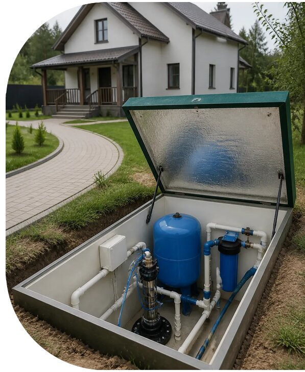 Автономное водоснабжение дома в Североморске от 160455 р. | АПаруса-Свм